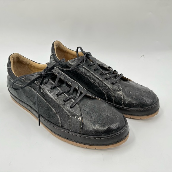 Giorgio’s Of Palm Beach Ostrich Leather Sneakers In 9 USA Made In italy - Picture 7 of 13